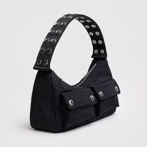Baggu x MOLLY GODDARD Popper Strap Cargo Shoulder Bag (Black)